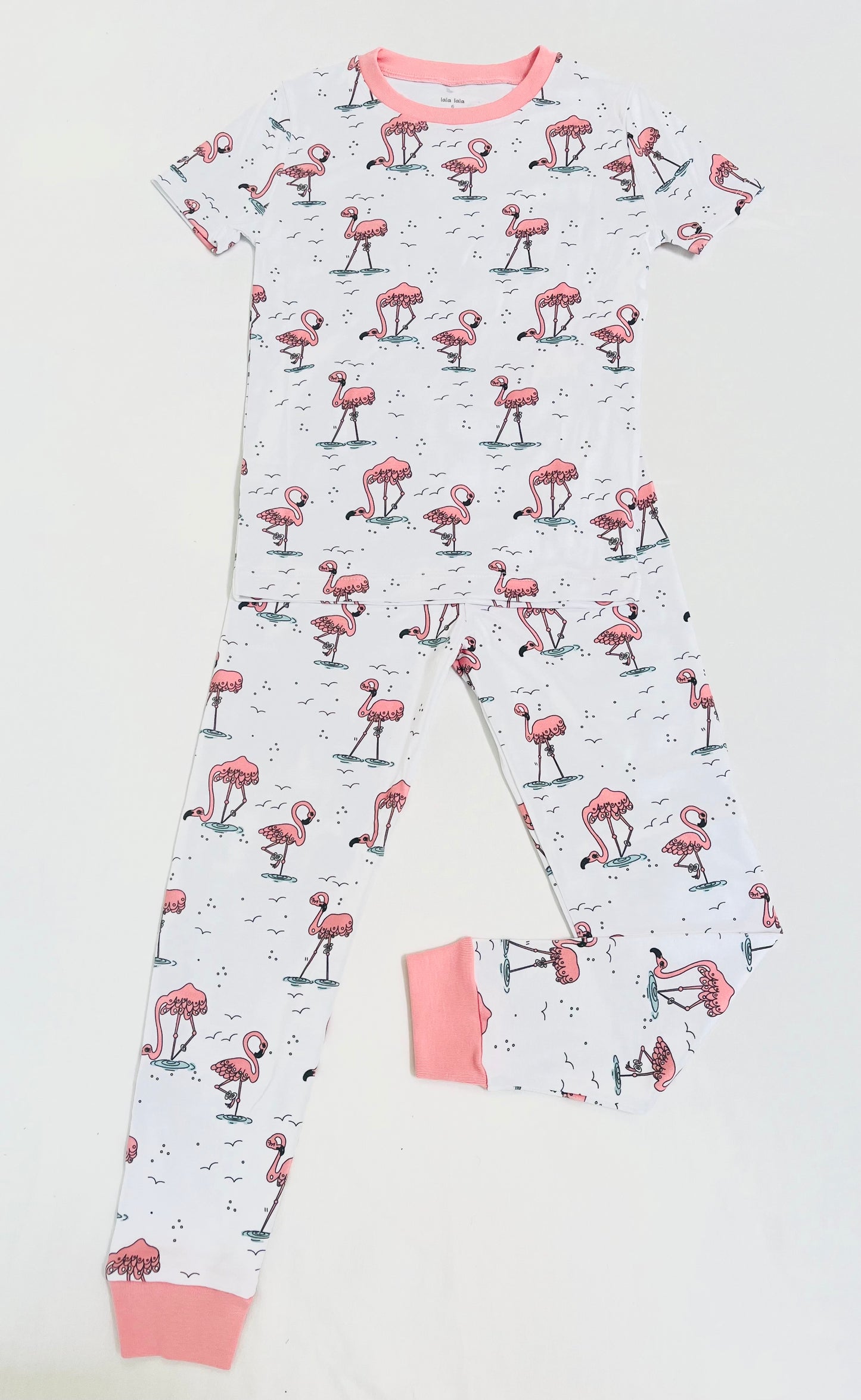 SHORT ARM Churchhaven Flamingo Two piece PJ set