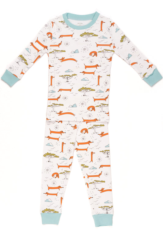 Dachshund in the Bush Two Piece PJ